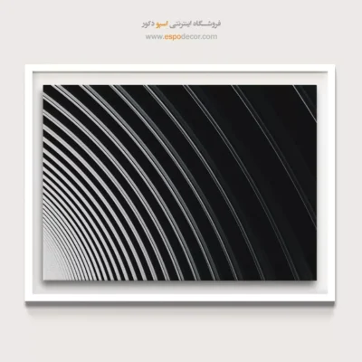 تابلو پترن هندسی - انتزاع خطوط – تابلو سیاه و سفید - اسپو دکور