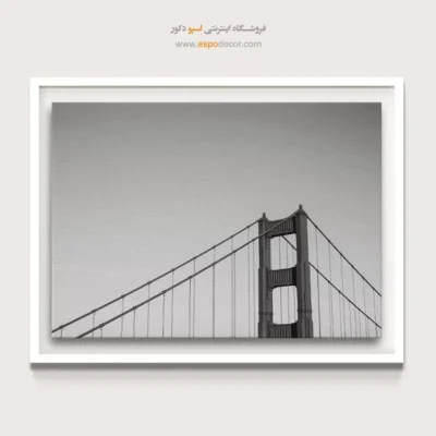 خرید آنلاین تابلو بوم مینیمال - دروازه‌ی طلایی – تابلو سیاه و سفید - اسپو دکور