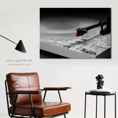 تابلو موسیقی سیاه و سفید - بیتلز – تابلو سیاه و سفید - اسپو دکور