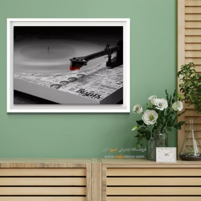 تابلو موسیقی سیاه و سفید - بیتلز – تابلو سیاه و سفید - اسپو دکور