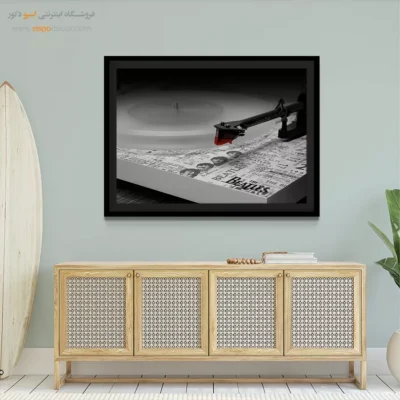 تابلو موسیقی سیاه و سفید - بیتلز – تابلو سیاه و سفید - اسپو دکور