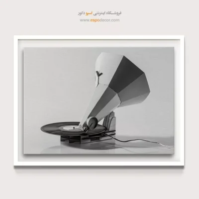 خرید تابلو سیاه و سفید شیک - صدای هندسی – تابلو سیاه و سفید - اسپو دکور