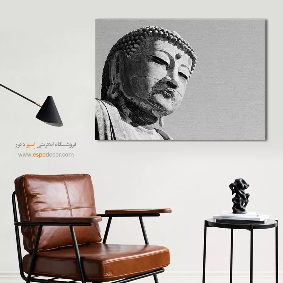 تابلو بودا سیاه و سفید - آرامش بودا – تابلو سیاه و سفید - اسپو دکور