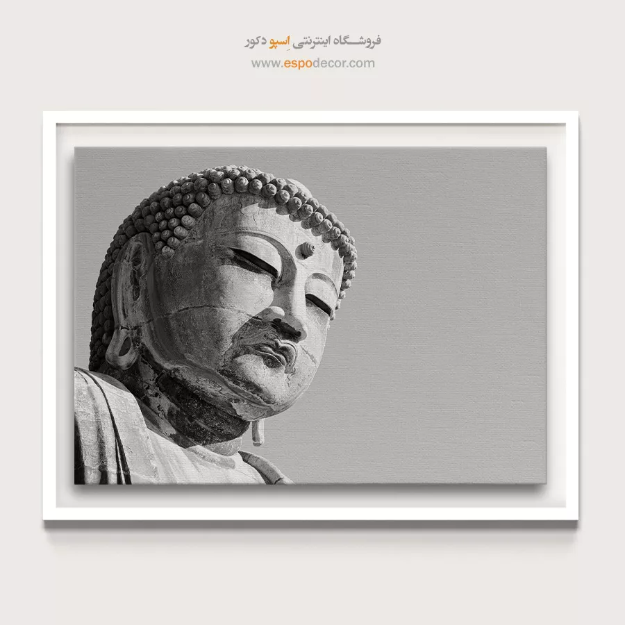 تابلو بودا سیاه و سفید - آرامش بودا – تابلو سیاه و سفید - اسپو دکور