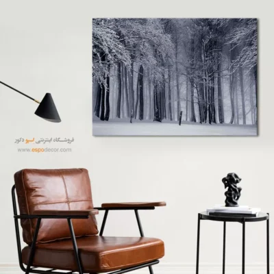 تابلو مدرن سیاه و سفید جدید - قلمرو مه – تابلو سیاه و سفید - اسپو دکور