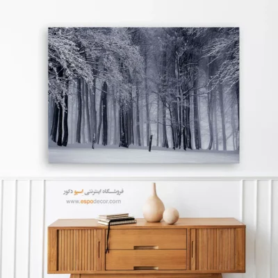 تابلو مدرن سیاه و سفید جدید - قلمرو مه – تابلو سیاه و سفید - اسپو دکور