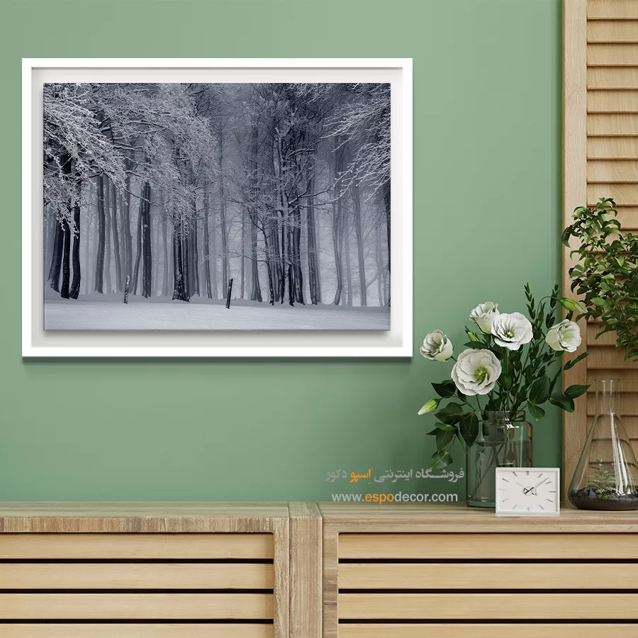 تابلو مدرن سیاه و سفید جدید - قلمرو مه – تابلو سیاه و سفید - اسپو دکور