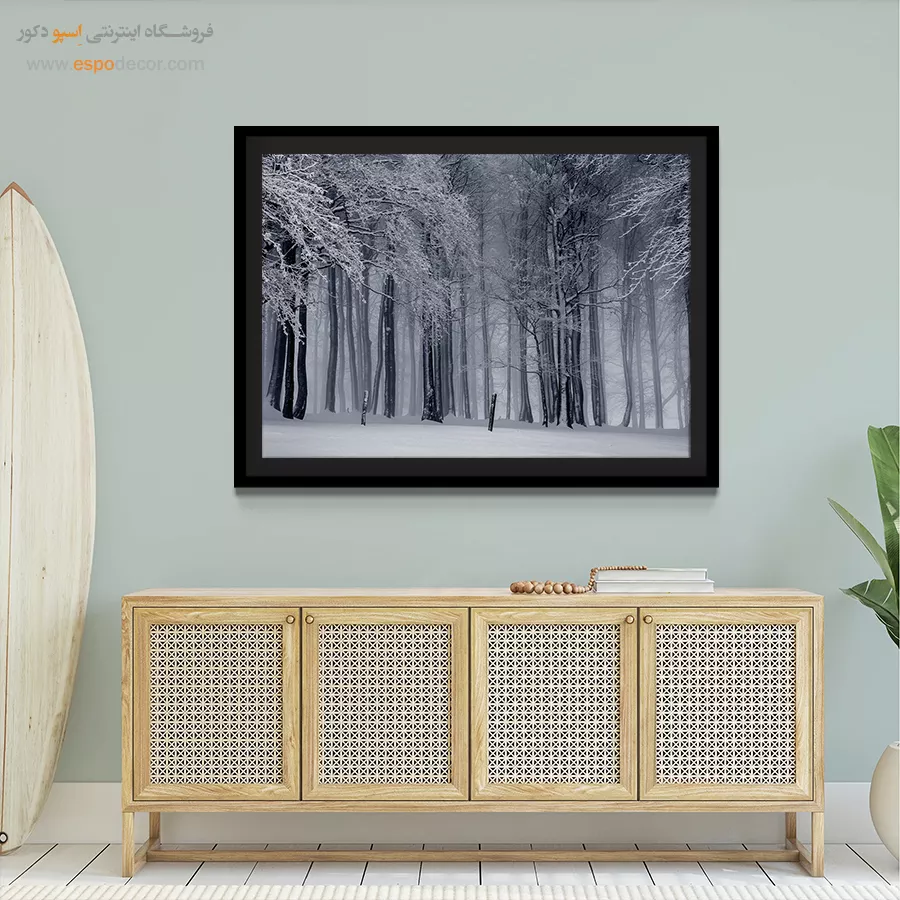 تابلو مدرن سیاه و سفید جدید - قلمرو مه – تابلو سیاه و سفید - اسپو دکور