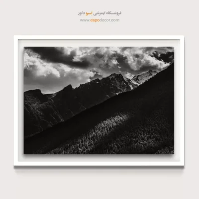 تابلو چاپی سیاه و سفید لوکس برای اتاق خواب - دیوار عظیم – تابلو سیاه و سفید - اسپو دکور