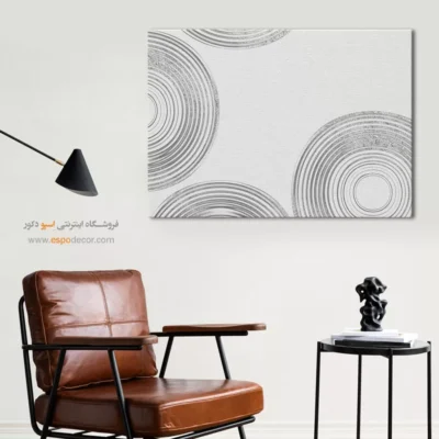 تابلو برای دکوراسیون اسکاندیناوی - موجدار – تابلو سیاه و سفید - اسپو دکور