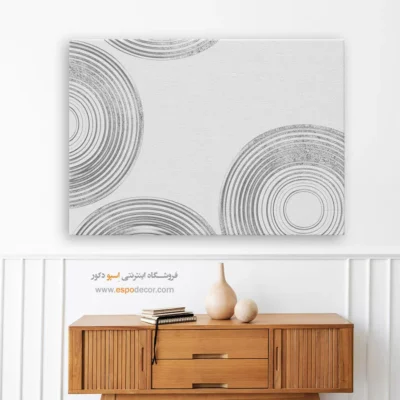 تابلو برای دکوراسیون اسکاندیناوی - موجدار – تابلو سیاه و سفید - اسپو دکور