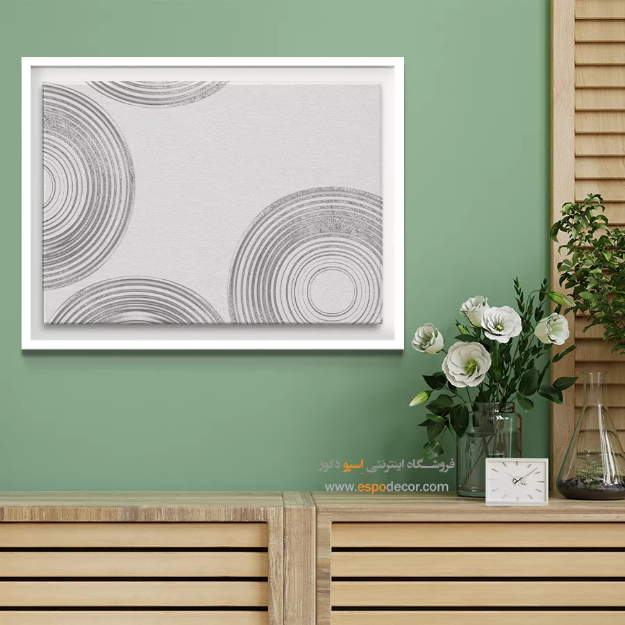 تابلو برای دکوراسیون اسکاندیناوی - موجدار – تابلو سیاه و سفید - اسپو دکور