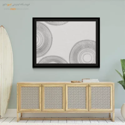 تابلو برای دکوراسیون اسکاندیناوی - موجدار – تابلو سیاه و سفید - اسپو دکور