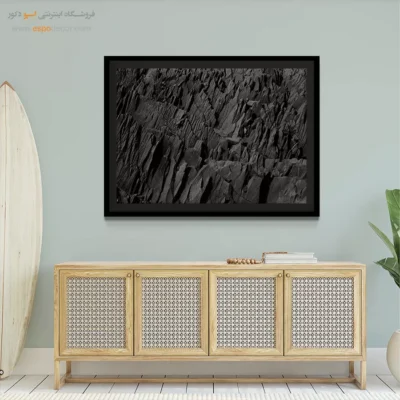 خرید اینترنتی تابلو برای دکوراسیون روستیک - زخم زمین – تابلو سیاه و سفید - اسپو دکور