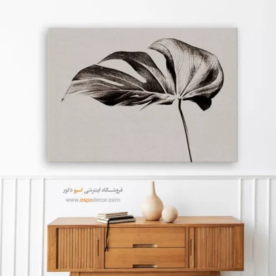 تابلو برای دکوراسیون بوتیک - مونسترا – تابلو سیاه و سفید - اسپو دکور