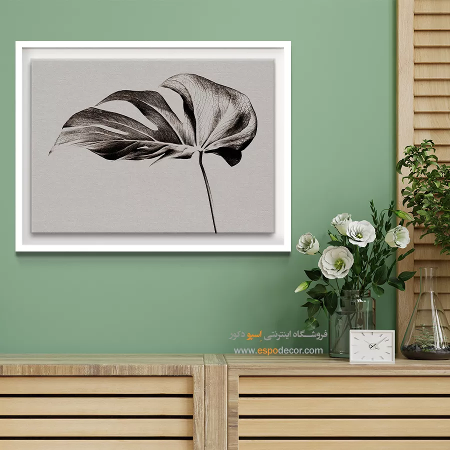 تابلو برای دکوراسیون بوتیک - مونسترا – تابلو سیاه و سفید - اسپو دکور