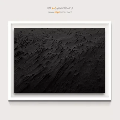تابلو مدرن سیاه و سفید لوکس - بافت سیاه بیابان – تابلو سیاه و سفید - اسپو دکور