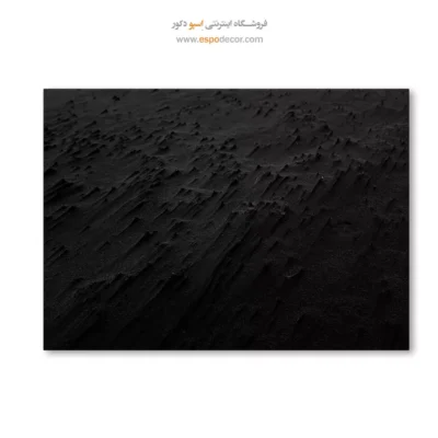 تابلو مدرن سیاه و سفید لوکس - بافت سیاه بیابان – تابلو سیاه و سفید - اسپو دکور