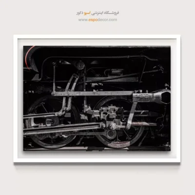 خرید هدیه برای مهندس مکانیک - چرخهای قدرت – تابلو سیاه و سفید - اسپو دکور