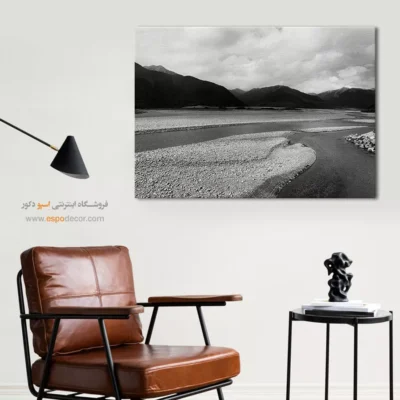 خرید اینترنتی تابلو بوم جدید لوکس - سنگریزه‌ – تابلو سیاه و سفید - اسپو دکور
