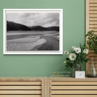 خرید اینترنتی تابلو بوم جدید لوکس - سنگریزه‌ – تابلو سیاه و سفید - اسپو دکور