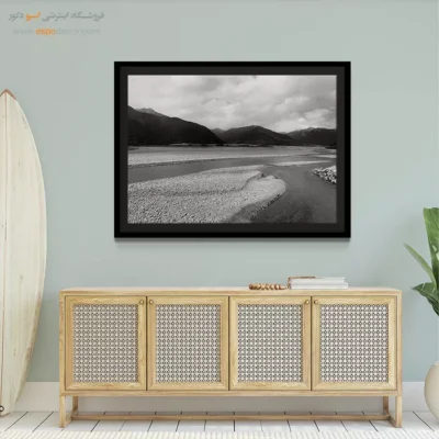 خرید اینترنتی تابلو بوم جدید لوکس - سنگریزه‌ – تابلو سیاه و سفید - اسپو دکور