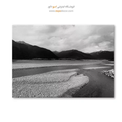 خرید اینترنتی تابلو بوم جدید لوکس - سنگریزه‌ – تابلو سیاه و سفید - اسپو دکور
