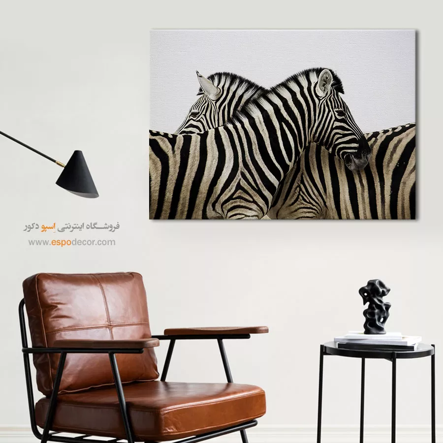 خرید تابلو سیاه و سفید برای دکور مینیمال - راه راه – تابلو سیاه و سفید - اسپو دکور