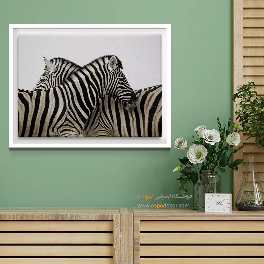 خرید تابلو سیاه و سفید برای دکور مینیمال - راه راه – تابلو سیاه و سفید - اسپو دکور