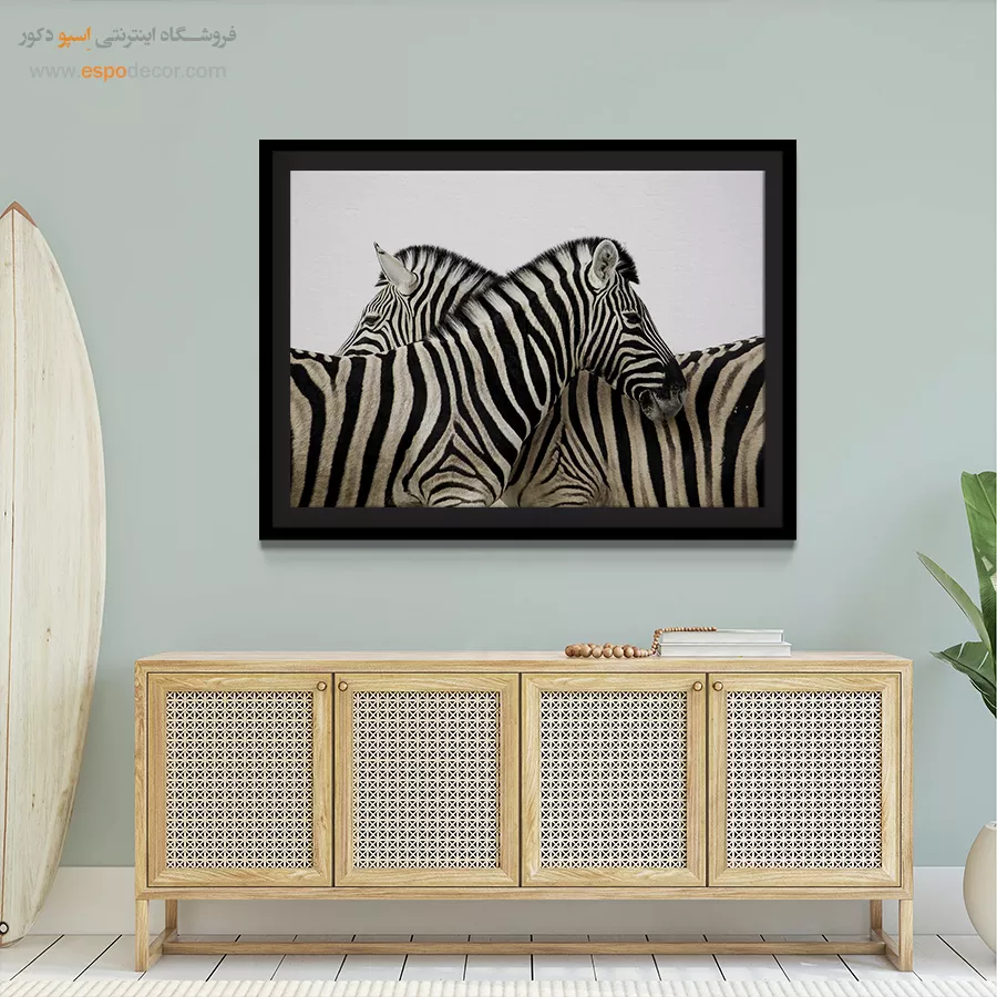 خرید تابلو سیاه و سفید برای دکور مینیمال - راه راه – تابلو سیاه و سفید - اسپو دکور