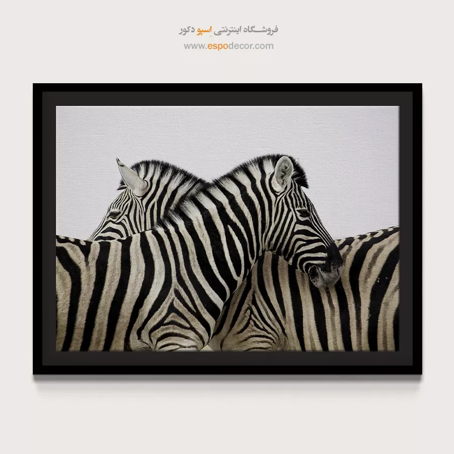 خرید تابلو سیاه و سفید برای دکور مینیمال - راه راه – تابلو سیاه و سفید - اسپو دکور