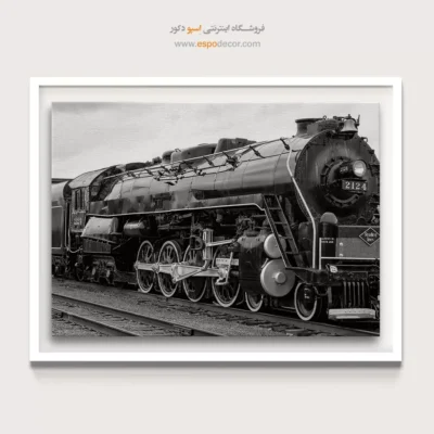 تابلو دیواری سیاه و سفید شیک مدرن - موتور بخار – تابلو سیاه و سفید - اسپو دکور