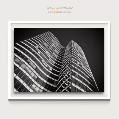 سایت خرید اینترنتی تابلو جدید - منحنی شهر – تابلو سیاه و سفید - اسپو دکور