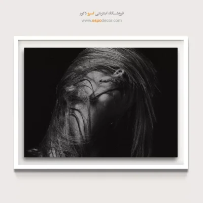 هدیه برای آرایشگر - پرتره پنهان – تابلو سیاه و سفید - اسپو دکور