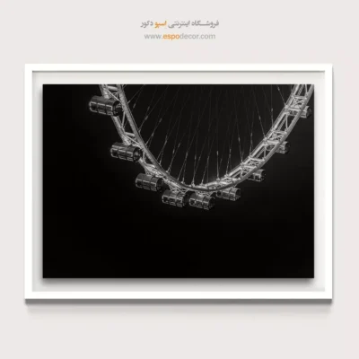 دکوراسیون اتاق گیمینگ - چرخ و کابین‌ – تابلو سیاه و سفید - اسپو دکور