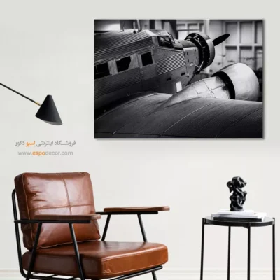 تابلو دکوراسیون آرایشگاه مردانه - بافت فلزی – تابلو سیاه و سفید - اسپو دکور