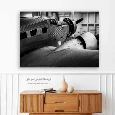 تابلو دکوراسیون آرایشگاه مردانه - بافت فلزی – تابلو سیاه و سفید - اسپو دکور