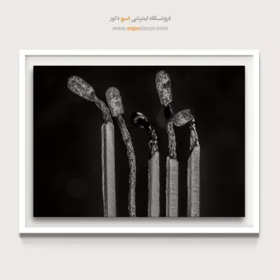 تابلو دیواری سیاه و سفید مفهومی - سوخته – تابلو سیاه و سفید - اسپو دکور