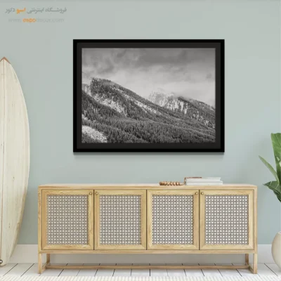 تابلو برای ویلا - آغوش مه – تابلو سیاه و سفید - اسپو دکور