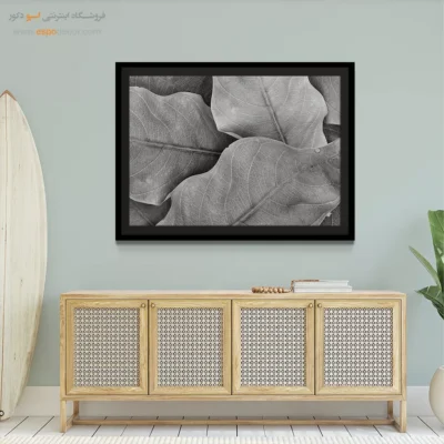 تابلو برای سالن ماساژ - نفس گیاه – تابلو سیاه و سفید - اسپو دکور