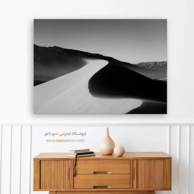 دکوراسیون بوهو - کویر بی‌پایان – تابلو سیاه و سفید - اسپو دکور
