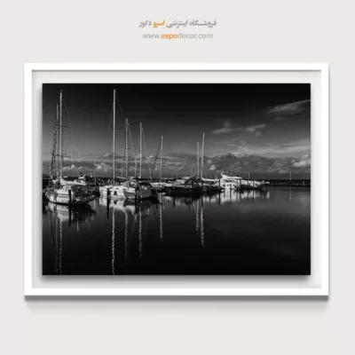 دکوراسیون ویلا ساحلی - لنگرگاه آرامش – تابلو سیاه و سفید - اسپو دکور