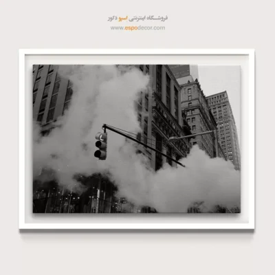 تابلو مدرن برای کافه - نبض خیابان – تابلو سیاه و سفید - اسپو دکور