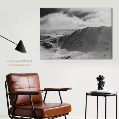 تابلو برای کلینیک - قله خاموش – تابلو سیاه و سفید - اسپو دکور