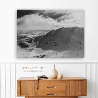 تابلو برای کلینیک - قله خاموش – تابلو سیاه و سفید - اسپو دکور