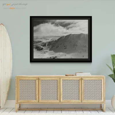 تابلو برای کلینیک - قله خاموش – تابلو سیاه و سفید - اسپو دکور