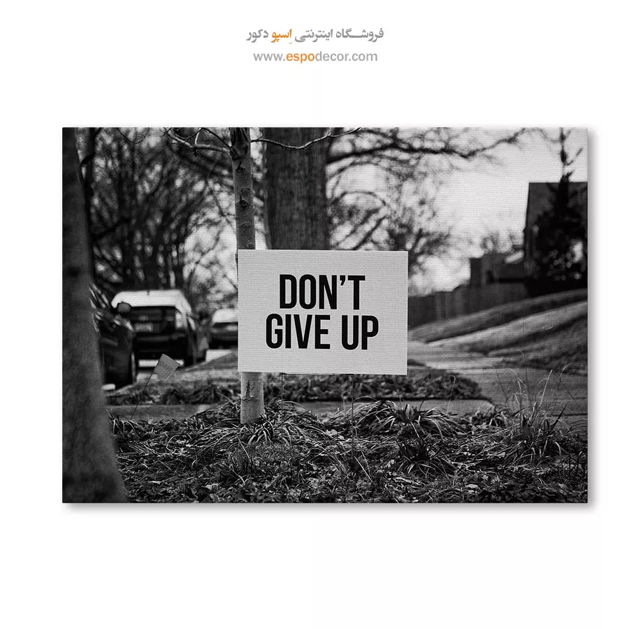 تابلو انگیزشی انگلیسی - امید در خیابان – تابلو سیاه و سفید - اسپو دکور