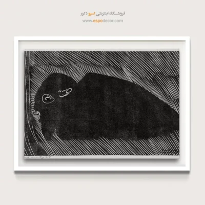 تابلو وینتیج - خواب زمستانی – تابلو سیاه و سفید - اسپو دکور