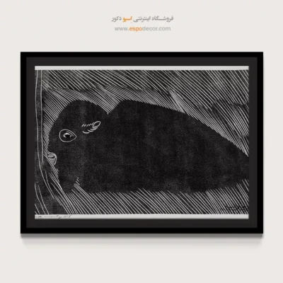 تابلو وینتیج - خواب زمستانی – تابلو سیاه و سفید - اسپو دکور