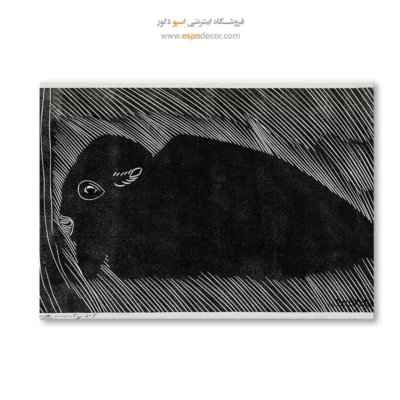 تابلو وینتیج - خواب زمستانی – تابلو سیاه و سفید - اسپو دکور